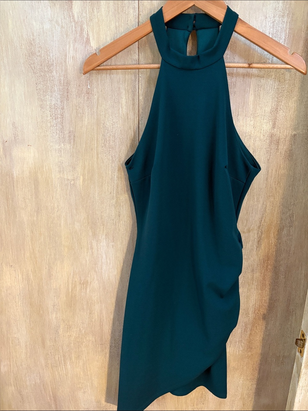 Lulus High-Neck Green Midi Dress size S